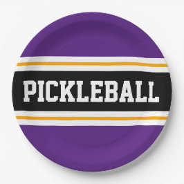 Prato De Papel Bola-de-PICKLEBALL Diversão Atletic Bold Roxos Neg