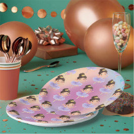 Prato De Papel Bola Princesa Roxa