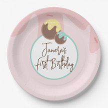 Bolas de Cakepop Fofo para Primeiro Aniversário co