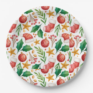 Prato De Papel Bolbos Vermelhos de Natal, Partes de Poinsettia e