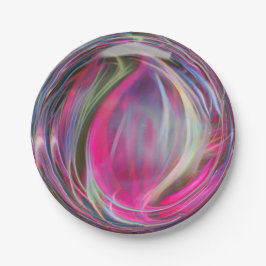 Prato De Papel Bolha de Sabão Digital Mármore