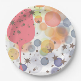 Prato De Papel Bolhas de Champanhe