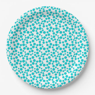 Prato De Papel Bolinha azul