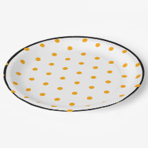 Bolinhas brancas de cor laranja preto