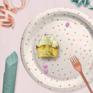 Prato De Papel Bolinhas Desenhada à Mão