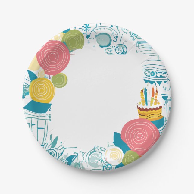 Prato De Papel bolo (Frente)