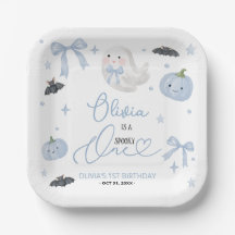 Bolo de Aniversário Azul Assustador Cute Ghost Hal