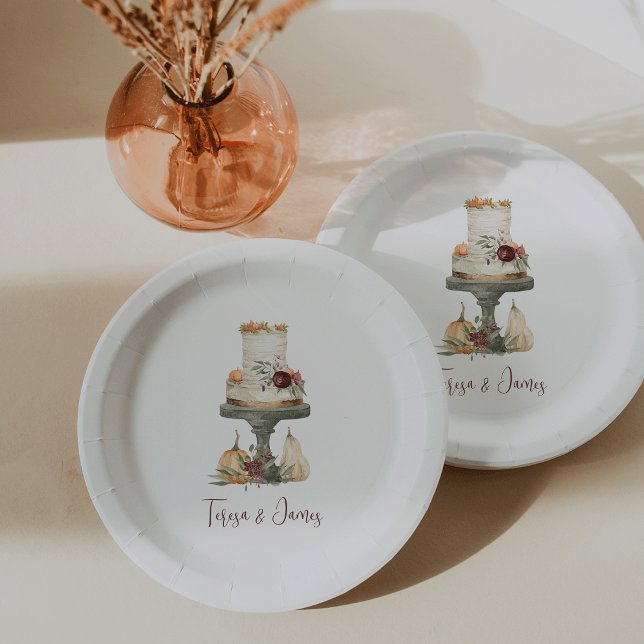 Prato De Papel Bolo de Camada de Queda Personalizado (Criador carregado)