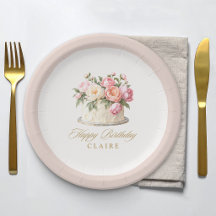 Bolo Floral Rosa Festa de Aniversário com Estilo