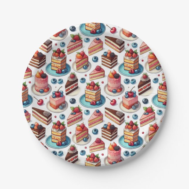 Prato De Papel Bolo na sua cara (Frente)