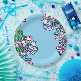 Prato De Papel Bolotas de Flores de Arte Folclórica