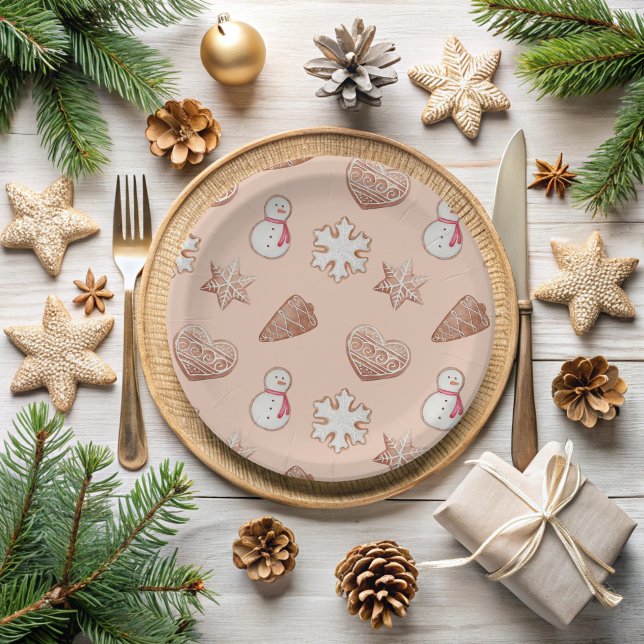 Prato De Papel Bolsa de Natal (Christmas Cookie Paper Plates )