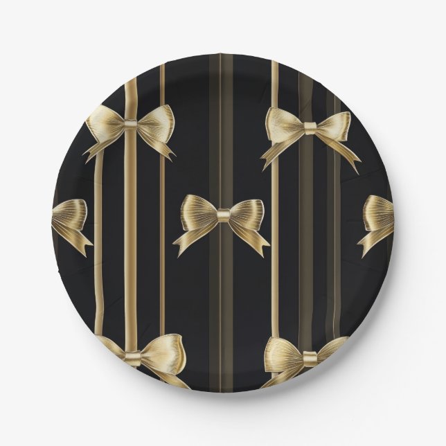 Prato De Papel Bolsa de Papel Negro (Frente)