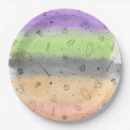 Prato De Papel Bom Dia das Bruxas! 👻