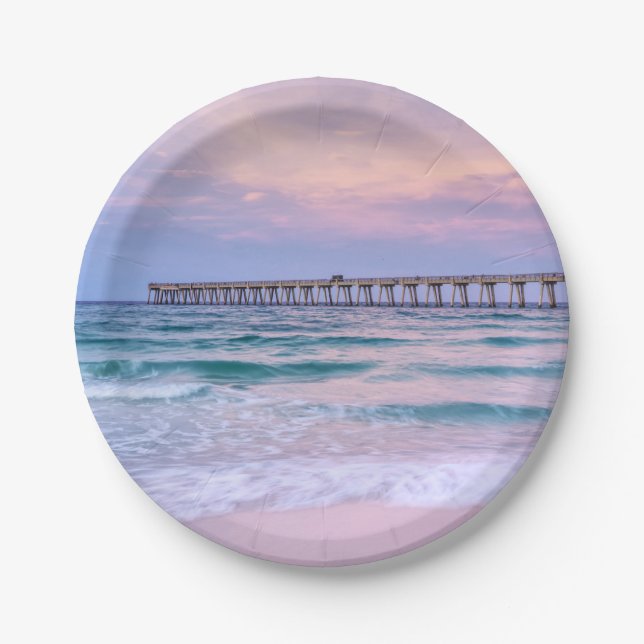 Prato De Papel Bom dia Navarre Beach Pier (Frente)