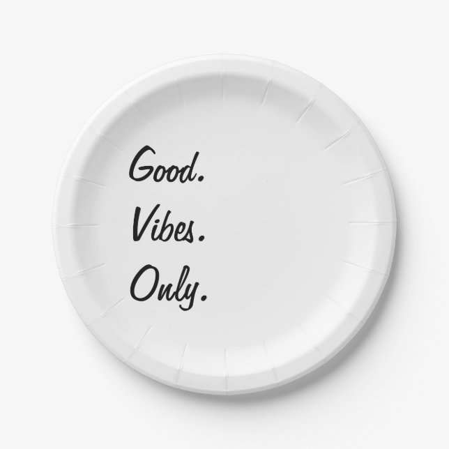 Prato De Papel Bom. Víblias. Só. (Cores e texto personalizáveis) (Frente)