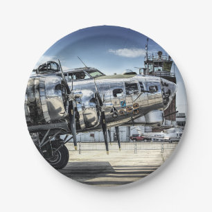 Prato De Papel Bombardeiro clássico b-17 wwii
