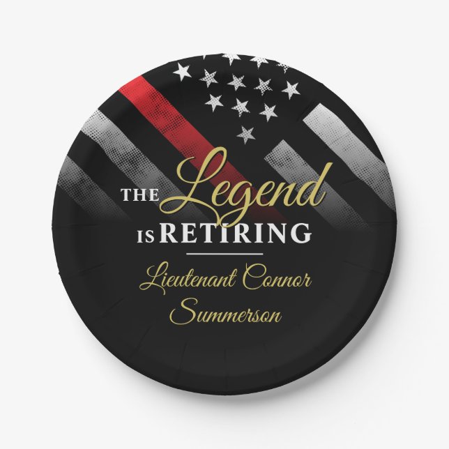 Prato De Papel Bombeiro do Departamento de Bombeiros de Retirada (Frente)