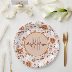 PRATO DE PAPEL BOMBEIROS E FANTASMAS DE RETRO-GROOVY