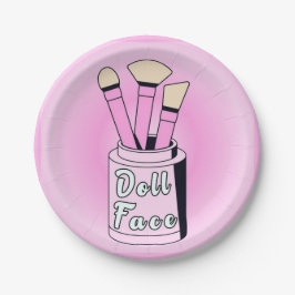 Prato De Papel Boneca Face - Tela de desenho 1940s