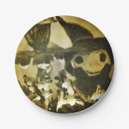 Prato De Papel Bonita bruxa de Halloween-y Bruxa Voodoo Doll Dude