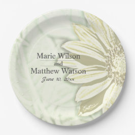 Prato De Papel Bonita design Floral de Girassol