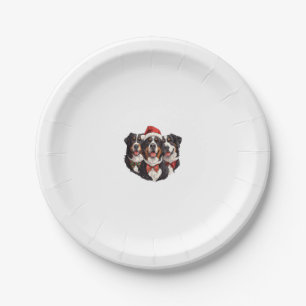 Prato De Papel Bonito Natal Bernese Cães de Montanha Santa Hat Ho