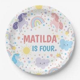 Prato De Papel Bonito pequenas placas de papel Unicorns