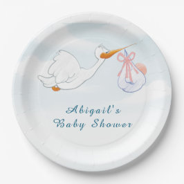 Prato De Papel Bons e Adoráveis Pássaros Carregandos Chás de fral