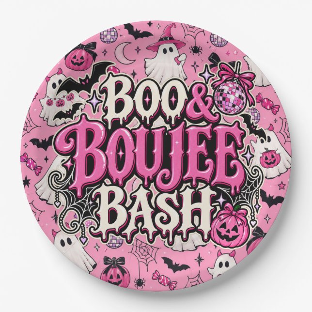 Prato De Papel Boo & Boujee Bash  (Frente)