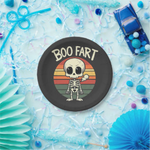 Prato De Papel Boo fart Funny Spooky Pastel Ghost Gótico Retro