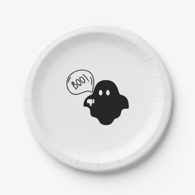 Prato De Papel Boo Halloween (Frente)