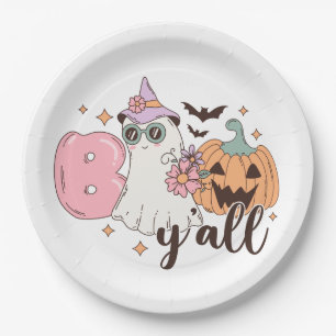 Prato De Papel Boo Y'All Halloween
