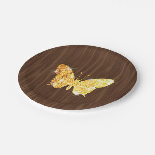 Prato De Papel Borboleta Bling