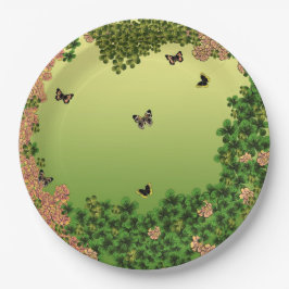 Prato De Papel Borboletas da manhã