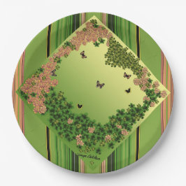 Prato De Papel Borboletas da manhã/listras