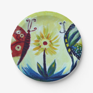 Prato De Papel Borboletas Papel personalizado Art Placas 7 em