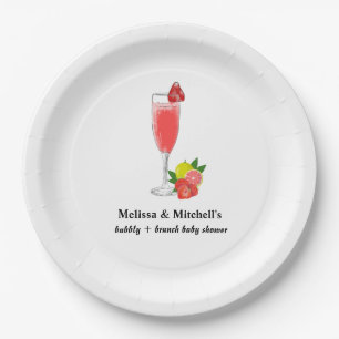 Prato De Papel borbulha + chá de fraldas de perfuração