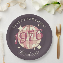 Prato De Papel Born in 1976 50th birthday party decor Paper Plate