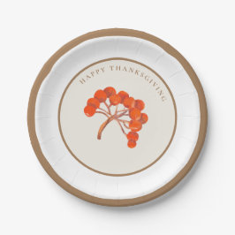 Prato De Papel Botânico Red Rowan Berry - Ação de Graças