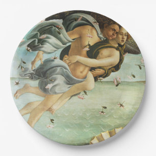 Prato De Papel Botticelli "O Nascimento de Vênus - Zephyr & Clori