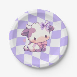 Prato De Papel Bows & Bull's Paper Plate