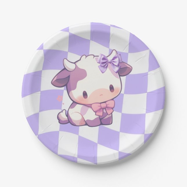 Prato De Papel Bows & Bull's Paper Plate (Frente)