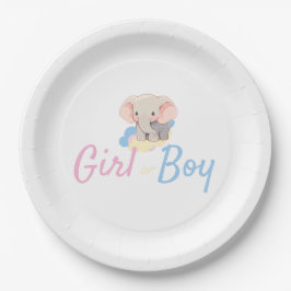 Prato De Papel Boy or Girl Gender Reveal