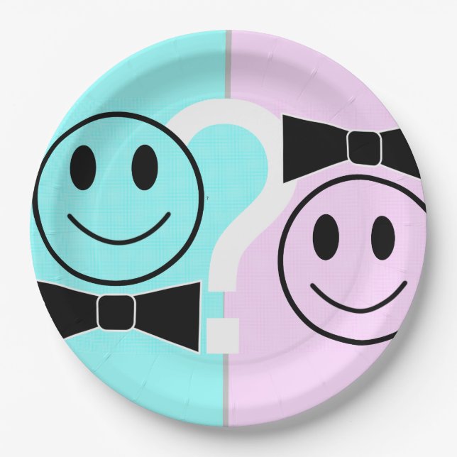 Prato De Papel Boy or Girl Party  (Frente)