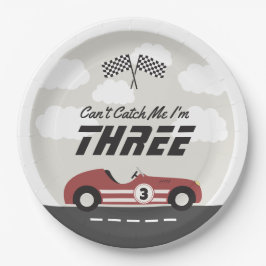 Prato De Papel Boys Vintage Red Race Car Festa de aniversário