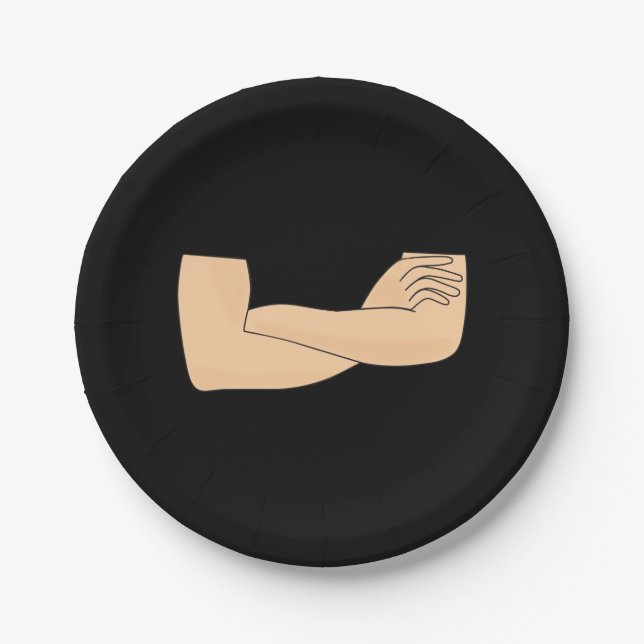 Prato De Papel Braços cruzados (Frente)