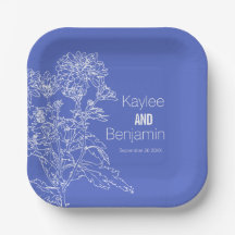 Branca de cristal no casamento das flores azuis