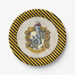 Prato De Papel Brasão da Hufflepuff