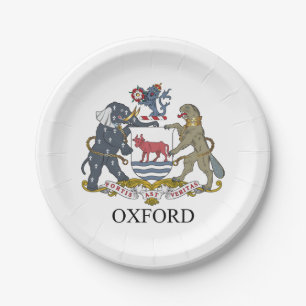 Prato De Papel Brasão de Oxford